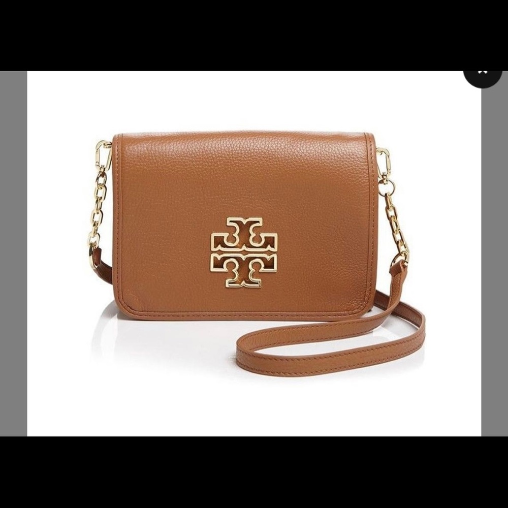 Tory Burch Britten crossbody in tan leather